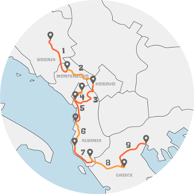 Map of the challenge